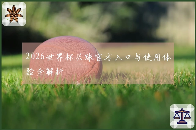 2026世界杯买球官方入口与使用体验全解析